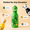 3D Animal Head Kids Plastic Water Bottle | 500ml Lightweight Sipper School Bottle