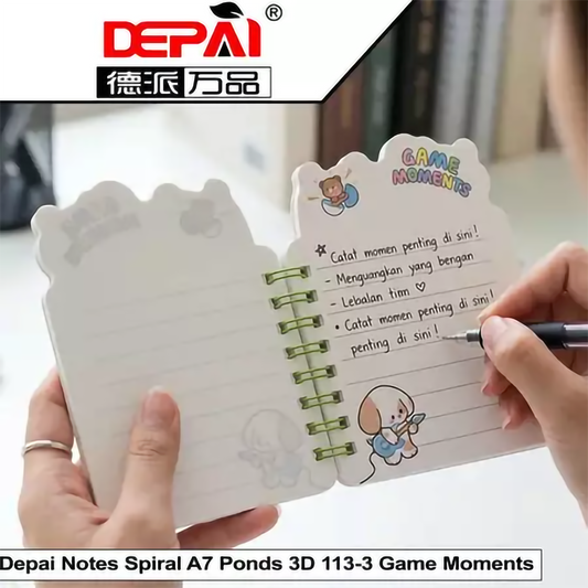 3D Cute Cartoon Spiral Notebook | A7 Mini Pocket Notepad