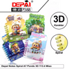 3D Cute Cartoon Spiral Notebook | A7 Mini Pocket Notepad