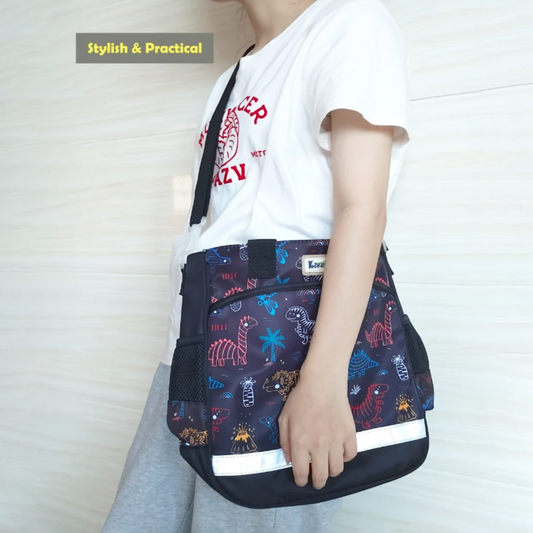 Multi-Purpose Neon Dinosaur 2-in-1 Shoulder & Handbag