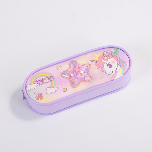 Unicorn Star Sparkle Pencil Pouch – Magical Storage for Kids
