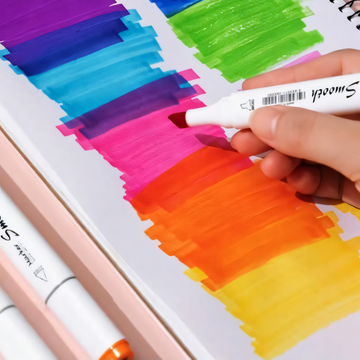 Double Head Marker Pen Set - 48 Vibrant Colors for Art & Highlighting