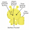 Honey Bee Mini Clock with Pen Holder