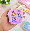 Cute Owl Square Tin Coin Pouch