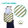 Striped Cotton Canvas Tote Bag Handbag | Tote Bag