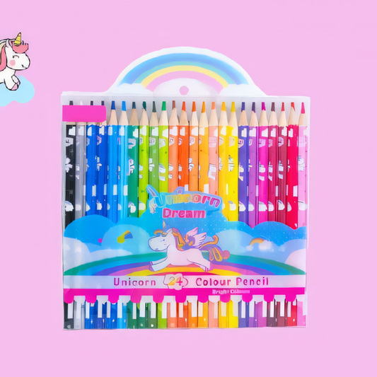 24 Colors Unicorn Theme Colored Pencil Set