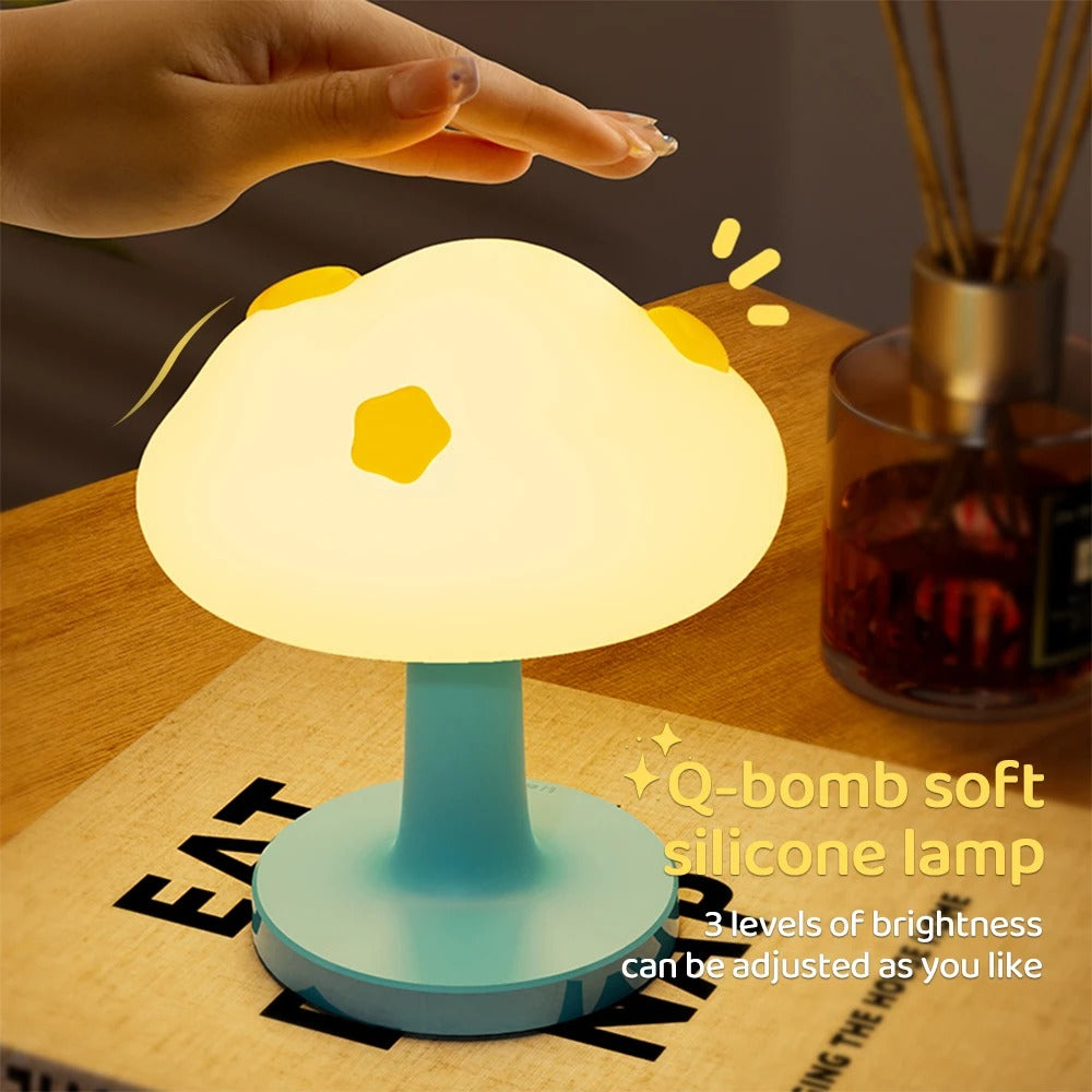Silicone Cloud Touch LED Night Light Lamp - Perfect for Kids!