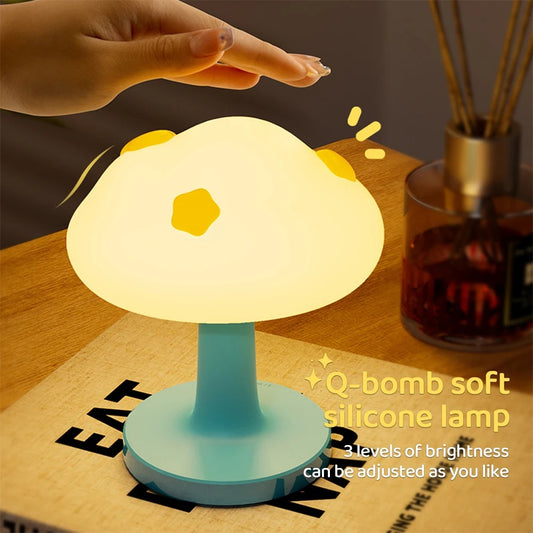 Silicone Cloud Touch LED Night Light Lamp - Perfect for Kids!