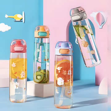 Flip-top Water Bottle with Safety Lock - 620ml