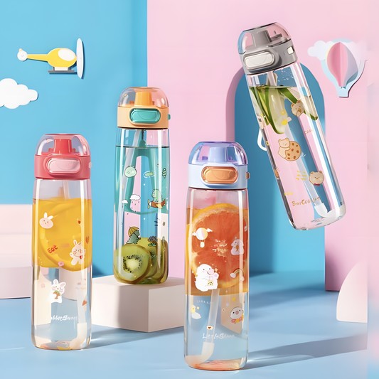 Flip-top Water Bottle with Safety Lock - 620ml