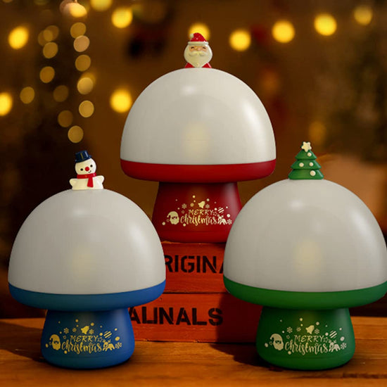 Kids USB rechargeable rotatable Christmas night light with festive characters