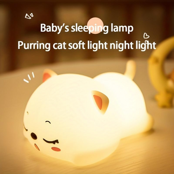 Snoring Cat Soft Silicone Night Light