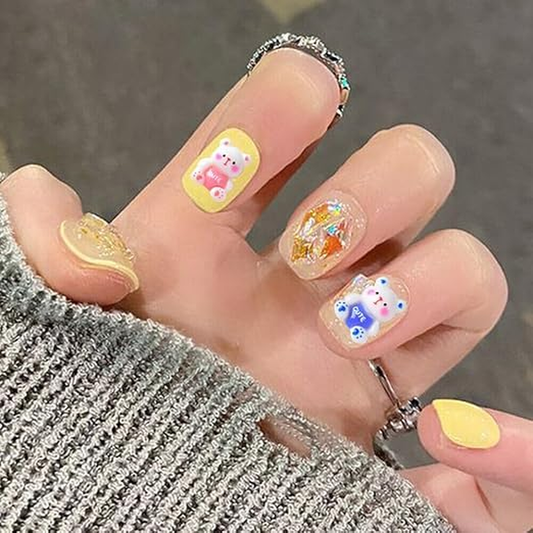 Decorative Press-On Nails – 10 Pcs Nail Tips | Perfect Return Gift