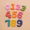 Number Wooden Fridge Magnet Pack of 10