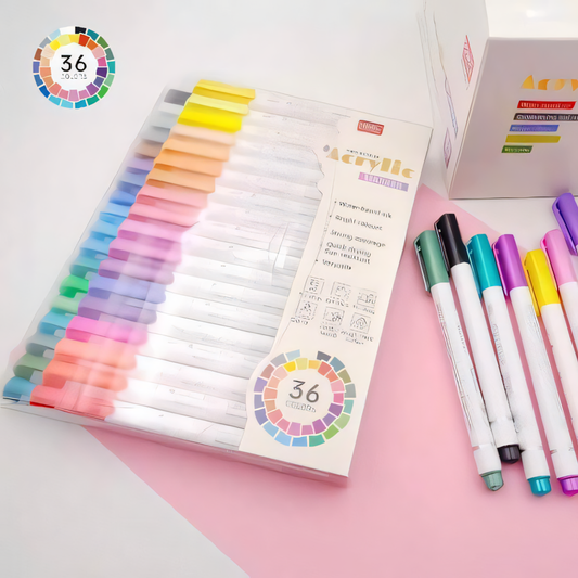 36-Color Premium Acrylic Paint Marker Set - Versatile | Creative