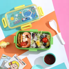Leak-Proof School Lunch Box 530ml  with Sauce Jar & Partition Divider