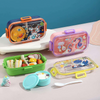 Leak-Proof School Lunch Box 530ml  with Sauce Jar & Partition Divider