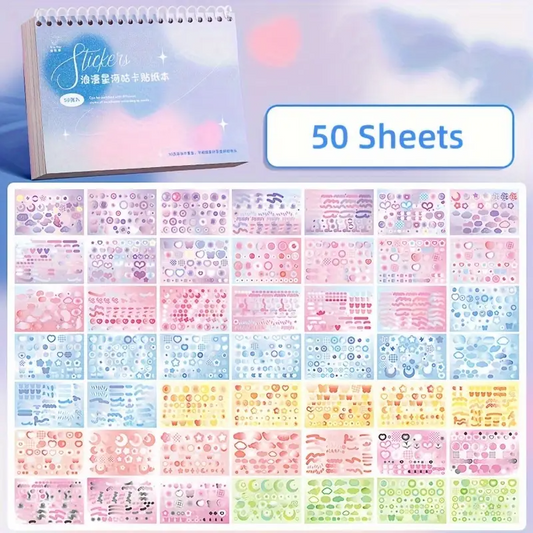 Aesthetic Planner & Journal Sticker Book - 50 Sheets