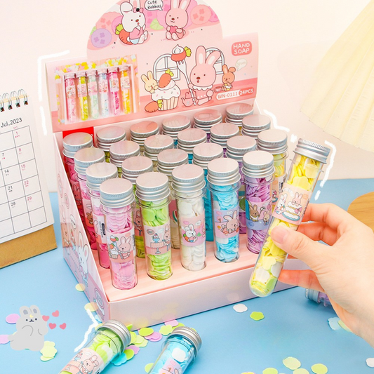 Colorful Tube Shape Paper Soap with Fragrance ( Buy 1 Get 1 Free)