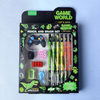 Little Tree Game World pencil and eraser set featuring gaming controller and block-shaped erasers with colorful pencils.
