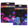 18-Color Pack of Erasable Color Pencils with Built-in Eraser