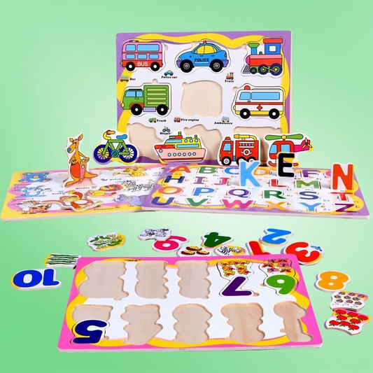 Wooden Educational Learning Puzzles for Toddlers