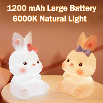 Bunny Glow LED Silicone Night Lamp – Squishy & Soft