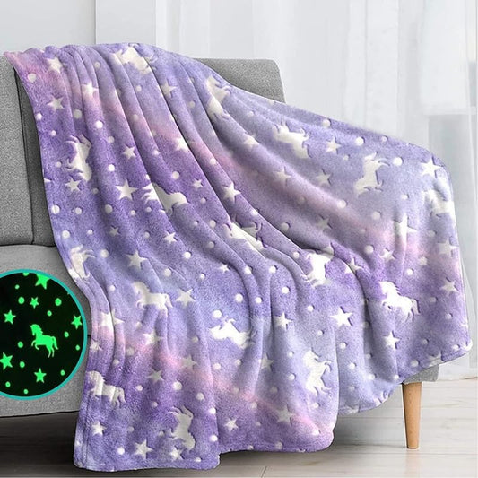 Unicorn Magic Glow in the Dark Blanket
