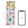 Puffy Xmas stickers applied on notebook and phone case