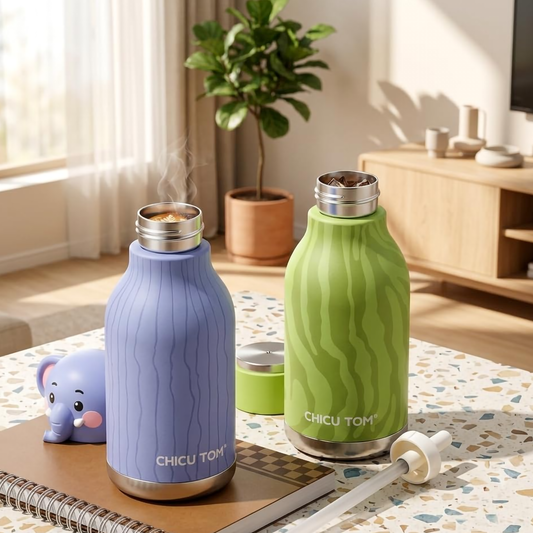 Kids' Cute Animal Head 316 Stainless Steel Vacuum Insulated Water Bottle