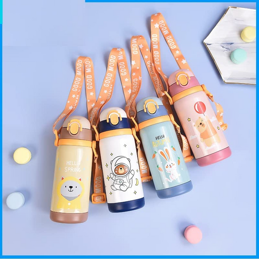Hot or Cold, Stay Cool with Our Animal Vacuum Bottle 🐻 450ml