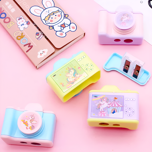 Unicorn Cam Dual Hole Pencil Sharpener – Cutest Desk Buddy!