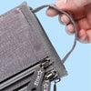 Compact & Classy Triple Zipper Multi-Compartment Pouch