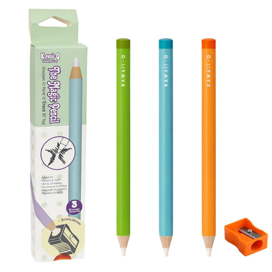 Pencil Shape Magic Eraser Set with Sharpener