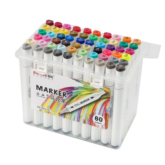 60-Color Double-headed Art Marker Set