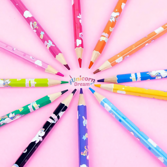 24 Colors Unicorn Theme Colored Pencil Set