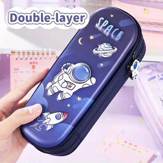 3D Double-Layer Cartoon Pencil Case – Fun Functional