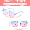 Cute Kitty Face Gradient Sunglasses | Plastic Novelty Glasses for Girls