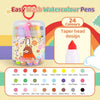 24 Colors Bear Washable Watercolor Pens - Easy Wash Art Markers