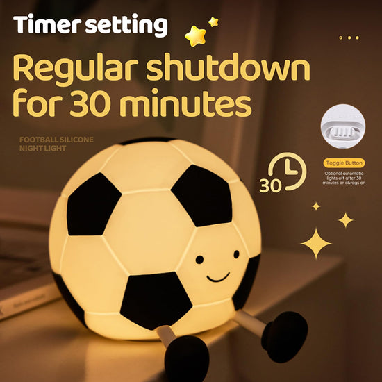 Cute football LED lamp made from soft, skin-friendly silicone