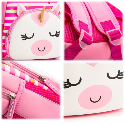 Cute 3D Striped Animal Toddler School Bag