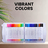 24 Colors Dual-Tip Acrylic Marker Pens - Water-Based, Quick-Drying