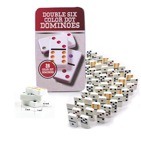 Double Six Color Dot Dominoes Set