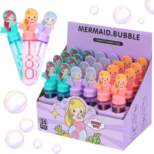 Mermaid Bubble Wands for Kids - Under the Sea Party Favors