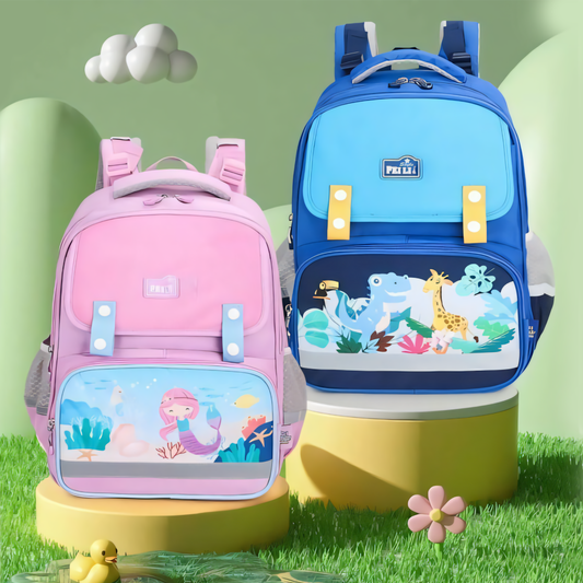 Mermaid & Dinosaur Kids Durable School Bag