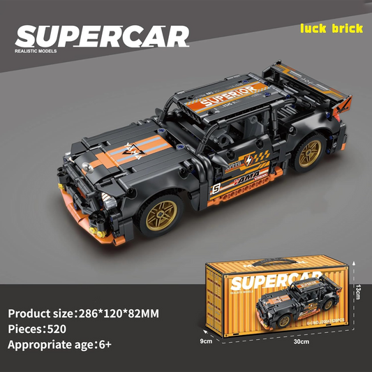 Mechanical Supercar Building Block Set (1:18 Scale Model)