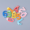 Number Wooden Fridge Magnet Pack of 10