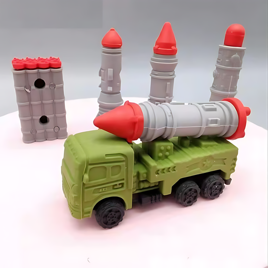 Kids stationery eraser shaped like an army rocket launcher