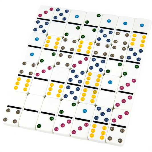 Double Six Color Dot Dominoes Set