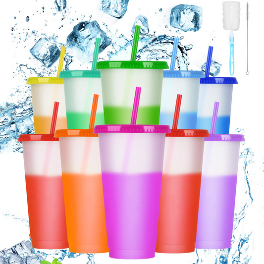 Color Changing Sipper Cup 700ml with Lid & Straw – Fun Reusable Tumbler